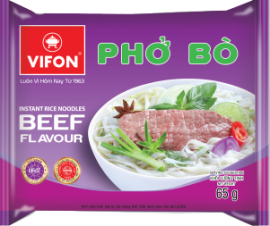 Instant Rice Noodles “Pho”  Beef Flavor 65gr
