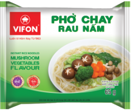 Instant Rice Noodles Mushroom Vegetable Flavor 65g